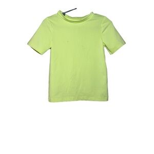 2 Piece Bundle Boys Swim Shirts SPF Neon Yellow and White Size 2T